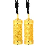 999 Pure Gold Acala Bodhisattva Guardian Pendant - Rooster Zodiac Birth Buddha